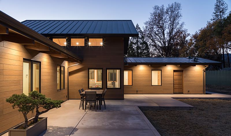 Home rebuilt after fires in California