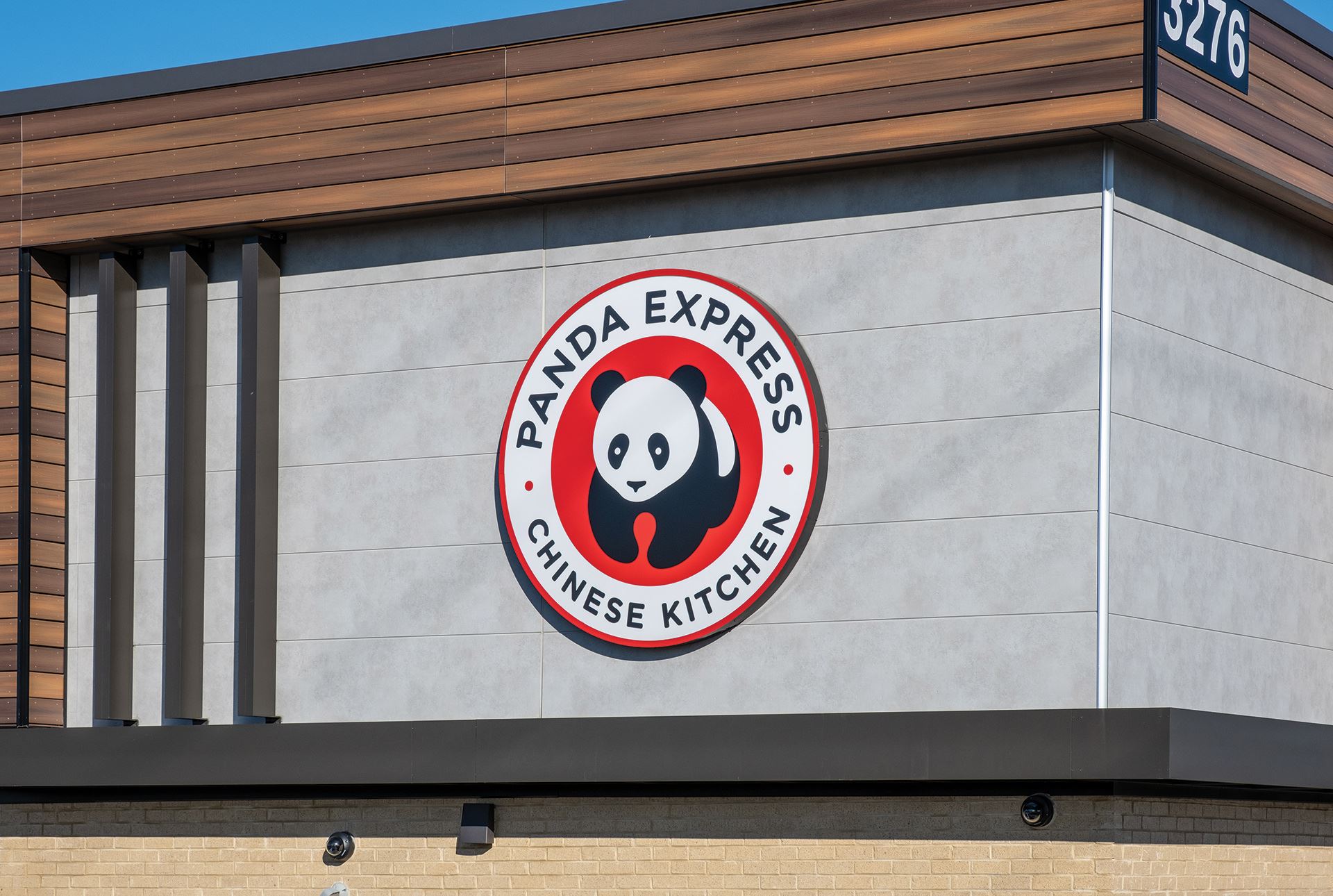 Front exterior of Panda Express featuring Nichiha IndustrialBlock